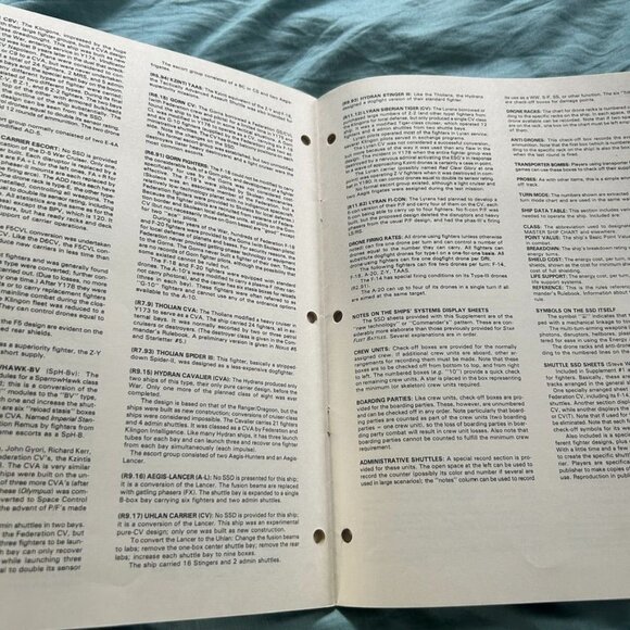 Star Fleet Battles Supplement #1 - Fighters & Shuttles Strategy Game Booklet - Picture 3 of 3